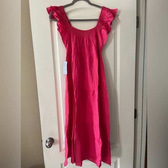 Lush Dresses & Skirts - NWT Lush “Azalea” Pink Flutter Sleeve Tiered Summer Dress Women’s XS
